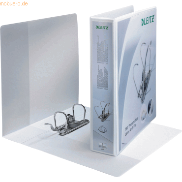 Leitz Präsentationsordner A4 50mm 180 Grad weiß von Leitz