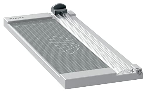 Leitz Precision Home Papierschneider A4, schneidet bis zu 8 Blatt, Schneidemaschine mit 305 mm Schnittlänge, feste Klinge für geraden Schnitt & Ausrichthilfe, 90250000 von Leitz