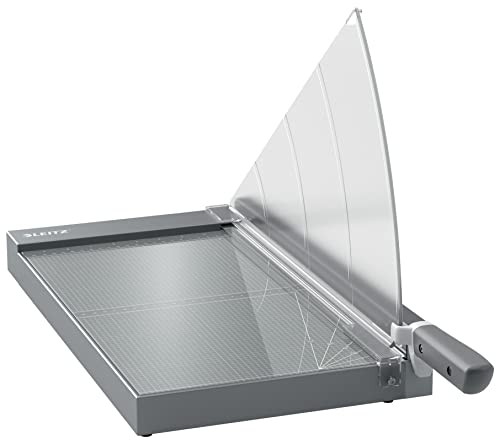 Leitz Precision Office Pro Hebelschneider A4+, bis zu 25 Blatt, Schneidemaschine mit 457 mm Schnittlänge, Präzisionsstahlklinge, Premium-Glasunterlage, Kantenbeleuchtung & Klingenschutz, 90240000 Leitz Precision Office Pro Hebelschneider A4+, bis zu 25 Blatt, Schneidemaschine mit 457 mm Schnittlänge, Präzisionsstahlklinge, Premium-Glasunterlage, Kantenbeleuchtung & Klingenschutz, 90240000 von Leitz
