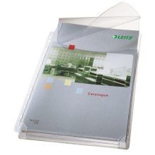 Leitz Prospekthlle Maxi mit Klappe - genarbt, 0,17 mm, A4, 5 Stck von Leitz
