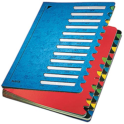 Leitz Pultordner, A4, 24 Fächer, Farbige Trennblätter, 3 Sichtlöcher, Karton, Blau, 59140035 Leitz Pultordner, A4, 24 Fächer, Farbige Trennblätter, 3 Sichtlöcher, Karton, Blau, 59140035 von Leitz