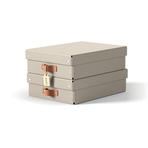 Leitz Puro Flache Aufbewahrungsbox mit Deckel, Medium, 2er-Set, Box 8 L, stapelbar, Organizer-Box für Regale und Schränke, FSC-Karton, für Büro & Home Office, 27 x 37 x 10 cm, Beige Leitz Puro Flache Aufbewahrungsbox mit Deckel, Medium, 2er-Set, Box 8 L, stapelbar, Organizer-Box für Regale und Schränke, FSC-Karton, für Büro & Home Office, 27 x 37 x 10 cm, Beige von Leitz