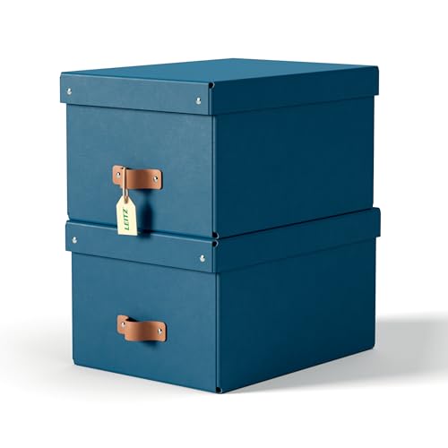 Leitz Puro Medium Aufbewahrungsboxen mit Deckel - 2er Set Langlebige Aufbewahrungsbox, Kompatibel mit Würfeleinheiten & Regalen, 17L Stapelbarer Organizer, Geeignet für Zuhause & Büro (27 x 37 x 20cm Leitz Puro Medium Aufbewahrungsboxen mit Deckel - 2er Set Langlebige Aufbewahrungsbox, Kompatibel mit Würfeleinheiten & Regalen, 17L Stapelbarer Organizer, Geeignet für Zuhause & Büro (27 x 37 x 20cm von Leitz