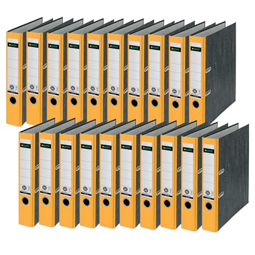 Leitz Qualitäts-Ordner, 20er Pack, das Original, DIN A4 Aktenordner schmal, 5 cm breit, Wolkenmarmor-Papier, Recycling-Ordner, Blauer Engel, Mit 180° Mechanik, Höchste Stabilität, Gelb, 10505015 Leitz Qualitäts-Ordner, 20er Pack, das Original, DIN A4 Aktenordner schmal, 5 cm breit, Wolkenmarmor-Papier, Recycling-Ordner, Blauer Engel, Mit 180° Mechanik, Höchste Stabilität, Gelb, 10505015 von Leitz