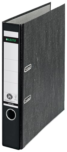 Leitz Qualitäts-Ordner, 3er-Pack, Wolkenmarmor-Papier, A4, 5,2 cm Rückenbreite, Schwarz, 310315095 Leitz Qualitäts-Ordner, 3er-Pack, Wolkenmarmor-Papier, A4, 5,2 cm Rückenbreite, Schwarz, 310315095 von Leitz
