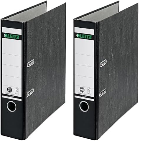 Leitz Qualitäts-Ordner, das Original, Klimaneutral, DIN A4 Aktenordner 8 cm breit, Wolkenmarmor-Papier, Recycling-Ordner, Blauer Engel, Mit 180° Mechanik, Höchste Stabilität, Schwarz, 10805095 Leitz Qualitäts-Ordner, das Original, Klimaneutral, DIN A4 Aktenordner 8 cm breit, Wolkenmarmor-Papier, Recycling-Ordner, Blauer Engel, Mit 180° Mechanik, Höchste Stabilität, Schwarz, 10805095 von Leitz