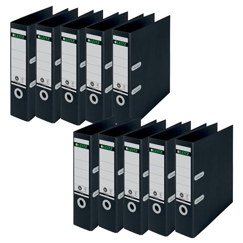 Leitz Qualitäts-Ordner 180°, 10er Pack, A4, 8 cm Rückenbreite, 100 Prozent recyclebar, Umweltfreundlich, Qualitativ hochwertig, Recycle-Serie, Schwarz, 10180095 Leitz Qualitäts-Ordner 180°, 10er Pack, A4, 8 cm Rückenbreite, 100 Prozent recyclebar, Umweltfreundlich, Qualitativ hochwertig, Recycle-Serie, Schwarz, 10180095 von Leitz