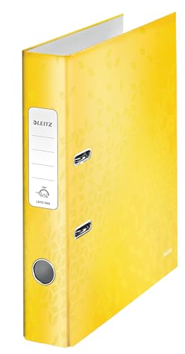 Leitz Qualitäts-Ordner 180°, A4, schmal, 5,2 cm Rückenbreite, laminierte Graupappe, Gelb, WOW Serie, 10064016 Leitz Qualitäts-Ordner 180°, A4, schmal, 5,2 cm Rückenbreite, laminierte Graupappe, Gelb, WOW Serie, 10064016 von Leitz