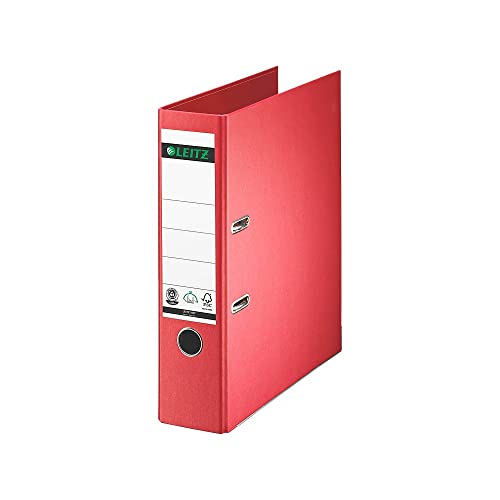 Leitz Qualitäts-Ordner 180°, A4, 8 cm Rückenbreite, Spezialpapierkaschierung in Leinenprägung, Blauer Engel, Rot, 10070025 Leitz Qualitäts-Ordner 180°, A4, 8 cm Rückenbreite, Spezialpapierkaschierung in Leinenprägung, Blauer Engel, Rot, 10070025 von Leitz