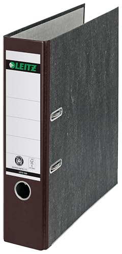 Leitz Qualitäts-Ordner 180°, A4, 100 % recycelter Karton, 8 cm Rückenbreite, Wolkenmarmor-Papier, Brauner Rücken, 10805075 Leitz Qualitäts-Ordner 180°, A4, 100 % recycelter Karton, 8 cm Rückenbreite, Wolkenmarmor-Papier, Brauner Rücken, 10805075 von Leitz