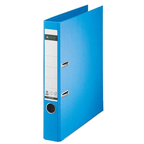 Leitz Qualitäts-Ordner 180°, A4, schmal, 5,2 cm Rückenbreite, Spezialpapierkaschierung in Leinenprägung, Blauer Engel, Hellblau, 10080030 Leitz Qualitäts-Ordner 180°, A4, schmal, 5,2 cm Rückenbreite, Spezialpapierkaschierung in Leinenprägung, Blauer Engel, Hellblau, 10080030 von Leitz