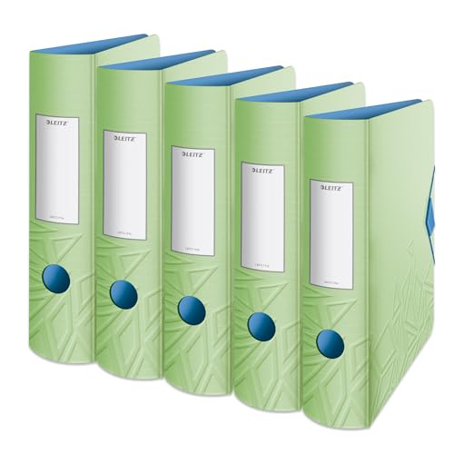 Leitz Qualitäts-Ordner 180° Active, 5er Pack, A4, Breit, Abgerundeter Rücken, 8,2 cm breit, Gummibandverschluss, Leichtes Polyfoam, Plastik-Ordner, Urban Chic Serie, Hellgrün, 11160050 Leitz Qualitäts-Ordner 180° Active, 5er Pack, A4, Breit, Abgerundeter Rücken, 8,2 cm breit, Gummibandverschluss, Leichtes Polyfoam, Plastik-Ordner, Urban Chic Serie, Hellgrün, 11160050 von Leitz