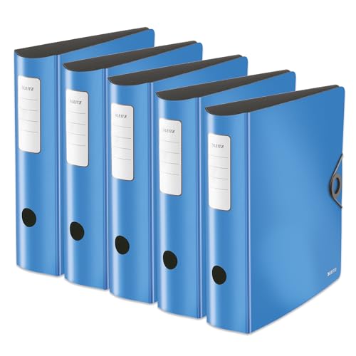 Leitz Qualitäts-Ordner 180° Active Solid, 5er Pack, A4, Breit, Abgerundeter Rücken, 8,2 cm breit, Gummibandverschluss, Leichtes Polyfoam, Plastik-Ordner, Hellblau, 10471030 Leitz Qualitäts-Ordner 180° Active Solid, 5er Pack, A4, Breit, Abgerundeter Rücken, 8,2 cm breit, Gummibandverschluss, Leichtes Polyfoam, Plastik-Ordner, Hellblau, 10471030 von Leitz