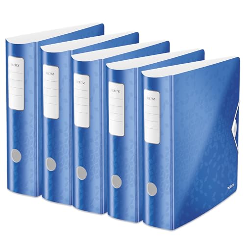 Leitz Qualitäts-Ordner 180° Active WOW, 5er Pack, A4, Breit, Abgerundeter Rücken, 8,2 cm breit, Gummibandverschluss, Leichtes Polyfoam, Plastik-Ordner, WOW Serie, Blau, 11060036 Leitz Qualitäts-Ordner 180° Active WOW, 5er Pack, A4, Breit, Abgerundeter Rücken, 8,2 cm breit, Gummibandverschluss, Leichtes Polyfoam, Plastik-Ordner, WOW Serie, Blau, 11060036 von Leitz