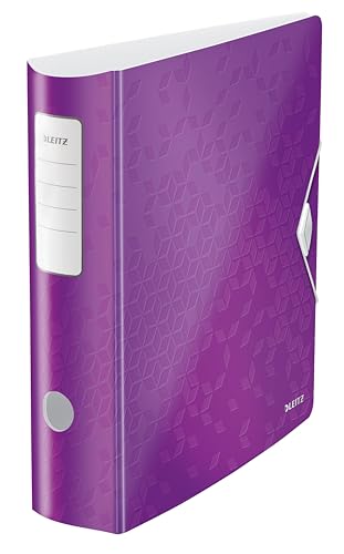 Leitz Qualitäts-Ordner 180° Active WOW, A4, Breit, Abgerundeter Rücken, 8,2 cm breit, Gummibandverschluss, Leichtes Polyfoam, Plastik-Ordner, WOW Serie, Violett, 11060062 Leitz Qualitäts-Ordner 180° Active WOW, A4, Breit, Abgerundeter Rücken, 8,2 cm breit, Gummibandverschluss, Leichtes Polyfoam, Plastik-Ordner, WOW Serie, Violett, 11060062 von Leitz