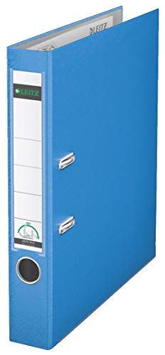 Leitz Qualitäts-Ordner 180° Plastik, 20er Pack, A4, Schmal, Hellblau, 5,2 cm Rückenbreite, PP-laminierter Einband, 10155030, 50mm Leitz Qualitäts-Ordner 180° Plastik, 20er Pack, A4, Schmal, Hellblau, 5,2 cm Rückenbreite, PP-laminierter Einband, 10155030, 50mm von Leitz