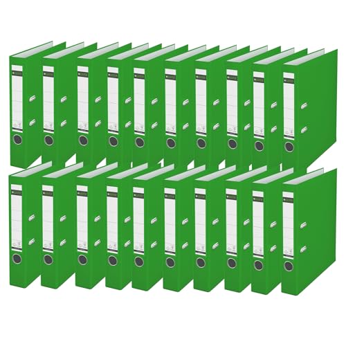 Leitz Qualitäts-Ordner 180° Plastik, 20er Pack, A4, Schmal, Hellgrün, 5,2 cm Rückenbreite, PP-laminierter Einband, 10155050, hellgrun, 50mm Leitz Qualitäts-Ordner 180° Plastik, 20er Pack, A4, Schmal, Hellgrün, 5,2 cm Rückenbreite, PP-laminierter Einband, 10155050, hellgrun, 50mm von Leitz