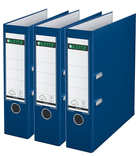 Leitz Qualitäts-Ordner 180° Plastik, 3er Pack, das Original, A4 Aktenordner 8 cm breit, 90% Recycling-Karton, 30% Pre-Consumer Recycling-Kunststoff, 180° Mechanik, 600 Blatt Kapazität, Blau, 310335035 Leitz Qualitäts-Ordner 180° Plastik, 3er Pack, das Original, A4 Aktenordner 8 cm breit, 90% Recycling-Karton, 30% Pre-Consumer Recycling-Kunststoff, 180° Mechanik, 600 Blatt Kapazität, Blau, 310335035 von Leitz