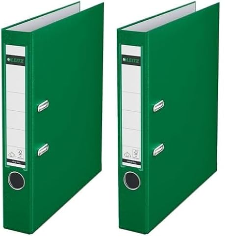 Leitz Qualitäts-Ordner 180° Plastik, das Original, DIN A4 Aktenordner 5 cm schmal, 90% Recycling-Karton, 30% Pre-Consumer Recycling-Kunststoff, Mit 180° Mechanik, 350 Blatt Kapazität, Grün, 10155055 Leitz Qualitäts-Ordner 180° Plastik, das Original, DIN A4 Aktenordner 5 cm schmal, 90% Recycling-Karton, 30% Pre-Consumer Recycling-Kunststoff, Mit 180° Mechanik, 350 Blatt Kapazität, Grün, 10155055 von Leitz