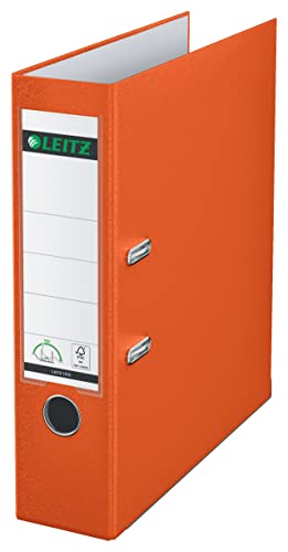 Leitz Qualitäts-Ordner 180° Plastik, das Original, DIN A4 Aktenordner 8 cm breit, 90% Recycling-Karton, 30% Pre-Consumer Recycling-Kunststoff, Mit 180° Mechanik, 600 Blatt Kapazität, Orange, 10105045 Leitz Qualitäts-Ordner 180° Plastik, das Original, DIN A4 Aktenordner 8 cm breit, 90% Recycling-Karton, 30% Pre-Consumer Recycling-Kunststoff, Mit 180° Mechanik, 600 Blatt Kapazität, Orange, 10105045 von Leitz