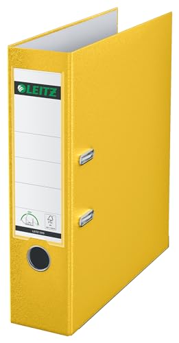 Leitz Qualitäts-Ordner 180° Plastik, das Original, DIN A4 Aktenordner 8 cm breit, 90% Recycling-Karton, 30% Pre-Consumer Recycling-Kunststoff, Mit 180° Mechanik, 600 Blatt Kapazität, Gelb, 10105015 Leitz Qualitäts-Ordner 180° Plastik, das Original, DIN A4 Aktenordner 8 cm breit, 90% Recycling-Karton, 30% Pre-Consumer Recycling-Kunststoff, Mit 180° Mechanik, 600 Blatt Kapazität, Gelb, 10105015 von Leitz
