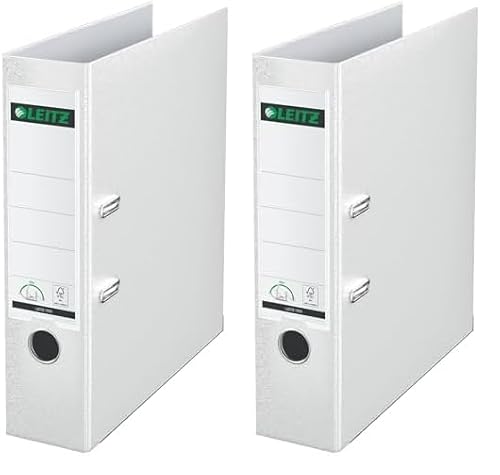 Leitz Qualitäts-Ordner 180° Plastik, das Original, DIN A4 Aktenordner 8 cm breit, 90% Recycling-Karton, 30% Pre-Consumer Recycling-Kunststoff, Mit 180° Mechanik, 600 Blatt Kapazität, Weiß, 10105001 Leitz Qualitäts-Ordner 180° Plastik, das Original, DIN A4 Aktenordner 8 cm breit, 90% Recycling-Karton, 30% Pre-Consumer Recycling-Kunststoff, Mit 180° Mechanik, 600 Blatt Kapazität, Weiß, 10105001 von Leitz