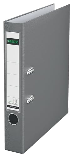 Leitz Qualitäts-Ordner 180° Plastik, das Original, DIN A4 Aktenordner 5 cm schmal, 90% Recycling-Karton, 30% Pre-Consumer Recycling-Kunststoff, Mit 180° Mechanik, 350 Blatt Kapazität, Grau, 10155085 Leitz Qualitäts-Ordner 180° Plastik, das Original, DIN A4 Aktenordner 5 cm schmal, 90% Recycling-Karton, 30% Pre-Consumer Recycling-Kunststoff, Mit 180° Mechanik, 350 Blatt Kapazität, Grau, 10155085 von Leitz