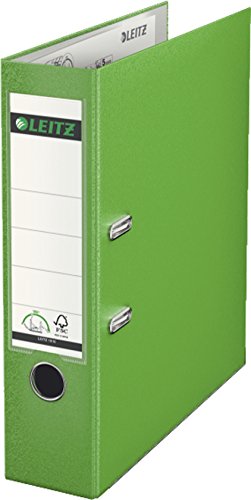 Leitz Qualitäts-Ordner Plastik-Cover 180°A4 (A4-80mm, 1 Stück/hellgrün) von Leitz