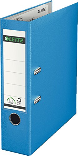 Leitz Qualitäts-Ordner Plastik-Cover 180°A4 (A4 - dorso 80 mm, 1 Stück/hellblau) von Leitz