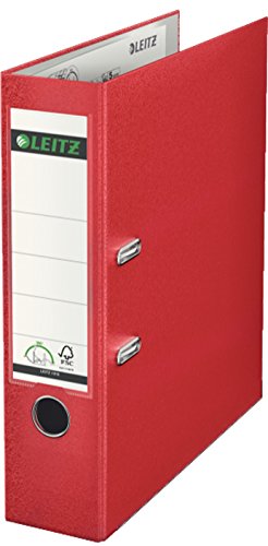 Leitz Qualitäts-Ordner Plastik-Cover 180°A4 (breit, 1 Stück/rot) von Leitz