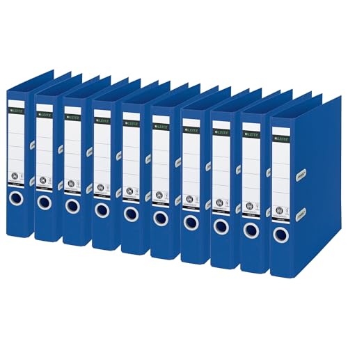 Leitz Recycle Qualitäts-Ordner 180° A4, 10er Pack, 5 cm Rückenbreite, Für 350 Blatt, 100 % recycelbares PP und recycelter Karton, Umweltfreundlich, Recycle Serie, Blau, 10190035 Leitz Recycle Qualitäts-Ordner 180° A4, 10er Pack, 5 cm Rückenbreite, Für 350 Blatt, 100 % recycelbares PP und recycelter Karton, Umweltfreundlich, Recycle Serie, Blau, 10190035 von Leitz