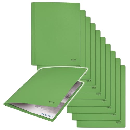 Leitz Recycle Schnellhefter A4, 10er Pack, Für 250 Blatt, Stabile Metallbügel zur Ablage von Dokumenten, 100 % recycelter Karton, Umweltfreundlich, Recycle Serie, Grün, 39040055 Leitz Recycle Schnellhefter A4, 10er Pack, Für 250 Blatt, Stabile Metallbügel zur Ablage von Dokumenten, 100 % recycelter Karton, Umweltfreundlich, Recycle Serie, Grün, 39040055 von Leitz