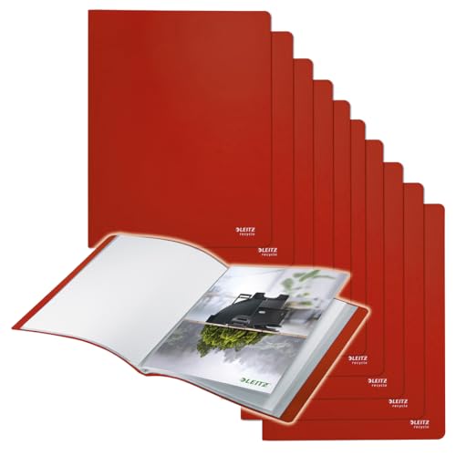 Leitz Recycle Sichtbuch A4, 10er Pack, Mit 40 Fächern für die Dokumentenablage, Premium-Qualität, 100 % recycelbar, Umweltfreundlich, Recycle Serie, Rot, 46770025 Leitz Recycle Sichtbuch A4, 10er Pack, Mit 40 Fächern für die Dokumentenablage, Premium-Qualität, 100 % recycelbar, Umweltfreundlich, Recycle Serie, Rot, 46770025 von Leitz