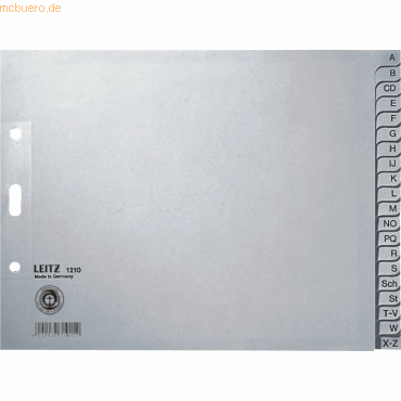 Leitz Register A4 A-Z 100g/qm grau Leitz Register A4 A-Z 100g/qm grau von Leitz