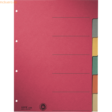 Leitz Register A4 blanko 230g/qm Karton 6-teilig von Leitz