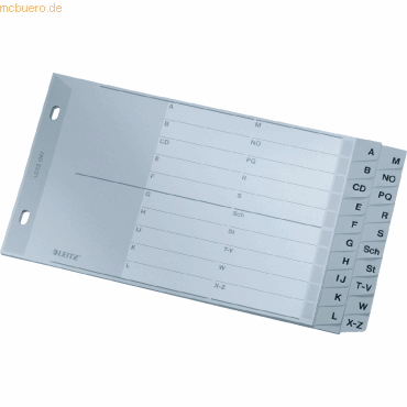 Leitz Register A5 quer A-Z PP 20 Blatt grau Leitz Register A5 quer A-Z PP 20 Blatt grau von Leitz