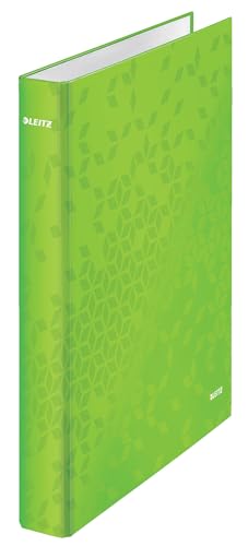 Leitz Ringbuch, A4, Bis zu 230 Blatt, 40 mm Rückenbreite, Grün, WOW, 42410054 von Leitz