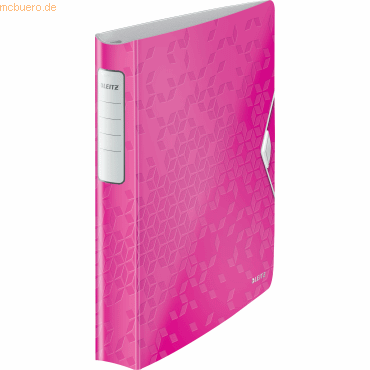 Leitz Ringbuch Active Wow A4 4 Ringe 30mm pink metallic von Leitz