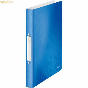 Leitz Ringbuch Wow A4 2 Ringe 25mm blau metallic von Leitz