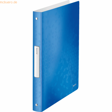 Leitz Ringbuch Wow A4 4 Ringe 25mm blau metallic von Leitz