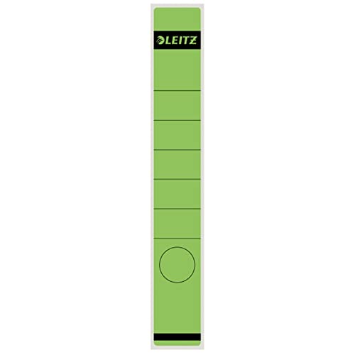 Leitz Rückenschild selbstklebend für Standard- und Hartpappe-Ordner, 10 Stück, 50 mm Rückenbreite, Langes und schmales Format, 39 x 285 mm, Papier, grün, 16480055 Leitz Rückenschild selbstklebend für Standard- und Hartpappe-Ordner, 10 Stück, 50 mm Rückenbreite, Langes und schmales Format, 39 x 285 mm, Papier, grün, 16480055 von Leitz