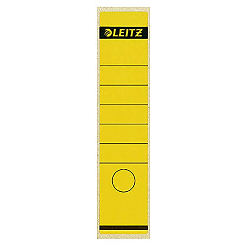 Leitz Rückenschild selbstklebend für Standard- und Hartpappe-Ordner, 10 Stück, 80 mm Rückenbreite, Langes und breites Format, 62 x 285 mm, Papier, gelb, 16400015 Leitz Rückenschild selbstklebend für Standard- und Hartpappe-Ordner, 10 Stück, 80 mm Rückenbreite, Langes und breites Format, 62 x 285 mm, Papier, gelb, 16400015 von Leitz