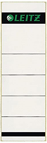 Leitz Rückenschild selbstklebend für Standard- und Hartpappe-Ordner, 100 Stück, 80 mm Rückenbreite, Kurzes und breites Format, 62 x 192 mm, Papier, grau, 16421085 von Leitz