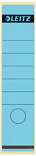 Leitz Rückenschild selbstklebend für Standard- und Hartpappe-Ordner, 100 Stück, 80 mm Rückenbreite, Langes und breites Format, 62 x 285 mm, Papier, blau, 16401035 Leitz Rückenschild selbstklebend für Standard- und Hartpappe-Ordner, 100 Stück, 80 mm Rückenbreite, Langes und breites Format, 62 x 285 mm, Papier, blau, 16401035 von Leitz