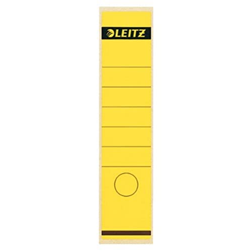 Leitz Rückenschild selbstklebend für Standard- und Hartpappe-Ordner, 100 Stück, 80 mm Rückenbreite, Langes und breites Format, 62 x 285 mm, Papier, gelb, 16401015 Leitz Rückenschild selbstklebend für Standard- und Hartpappe-Ordner, 100 Stück, 80 mm Rückenbreite, Langes und breites Format, 62 x 285 mm, Papier, gelb, 16401015 von Leitz