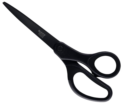 Leitz Schere Titan Anti-Haft, Hochwertige Haushaltsschere mit ergonomischem Griff, Klingen aus rostfreiem Stahl, Für zu Hause, Büro und Schule, Länge 20,5 cm, Schwarz, 54206095 Leitz Schere Titan Anti-Haft, Hochwertige Haushaltsschere mit ergonomischem Griff, Klingen aus rostfreiem Stahl, Für zu Hause, Büro und Schule, Länge 20,5 cm, Schwarz, 54206095 von Leitz