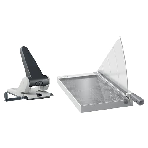 Leitz Set Extrastarker Registraturlocher & Precision Office Hebelschneider A3, Papierschneidemaschine mit 457 mm Schnittlänge für bis zu 15 Blatt, Großer Locher Für 65 Blatt, 51800095 + 90220000 Leitz Set Extrastarker Registraturlocher & Precision Office Hebelschneider A3, Papierschneidemaschine mit 457 mm Schnittlänge für bis zu 15 Blatt, Großer Locher Für 65 Blatt, 51800095 + 90220000 von Leitz