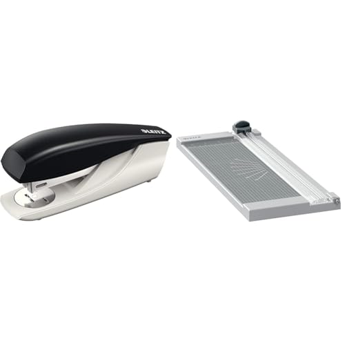 Leitz Set NeXXt Bürotacker + Precision Home Papierschneider A4, Heftgerät für 30 Blatt, Inkl. Heftklammern, Schneidemaschine mit 305 mm Schnittlänge bis zu 8 Blatt, 55000095 + 90250000 Leitz Set NeXXt Bürotacker + Precision Home Papierschneider A4, Heftgerät für 30 Blatt, Inkl. Heftklammern, Schneidemaschine mit 305 mm Schnittlänge bis zu 8 Blatt, 55000095 + 90250000 von Leitz