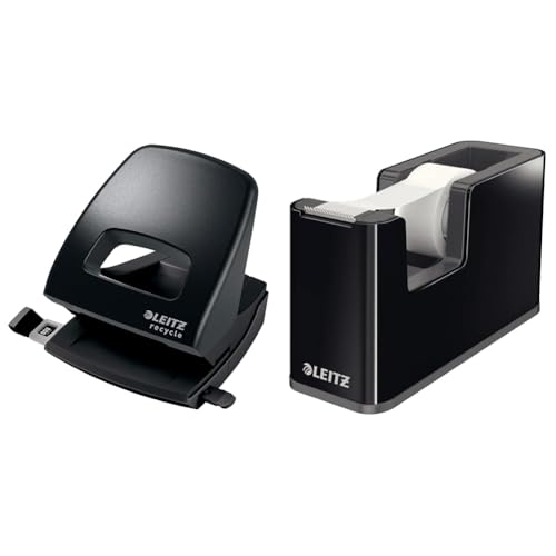 Leitz Set Recycle-Locher + WOW Klebebandabroller, Locher für 30 Blatt mit Anschlagschiene, Klebeband-Tischabroller inkl. Klebeband, 50030095 + 53640095 Leitz Set Recycle-Locher + WOW Klebebandabroller, Locher für 30 Blatt mit Anschlagschiene, Klebeband-Tischabroller inkl. Klebeband, 50030095 + 53640095 von Leitz