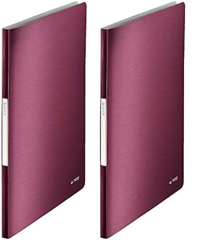 Leitz Sichtbuch Style Sichtbuch Style, A4, PP, 40 Hüllen, granatrot, 39590028 (Packung mit 2) von Leitz